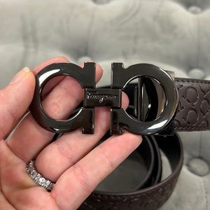 Brown Ferragamo belt